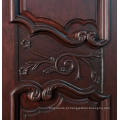 Porta interior em madeira maciça de mogno acabada em uma mancha personalizada